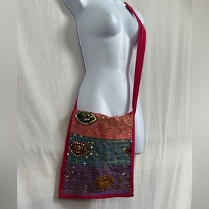 Hippie/Mehendi sequin flap over bag/Tote